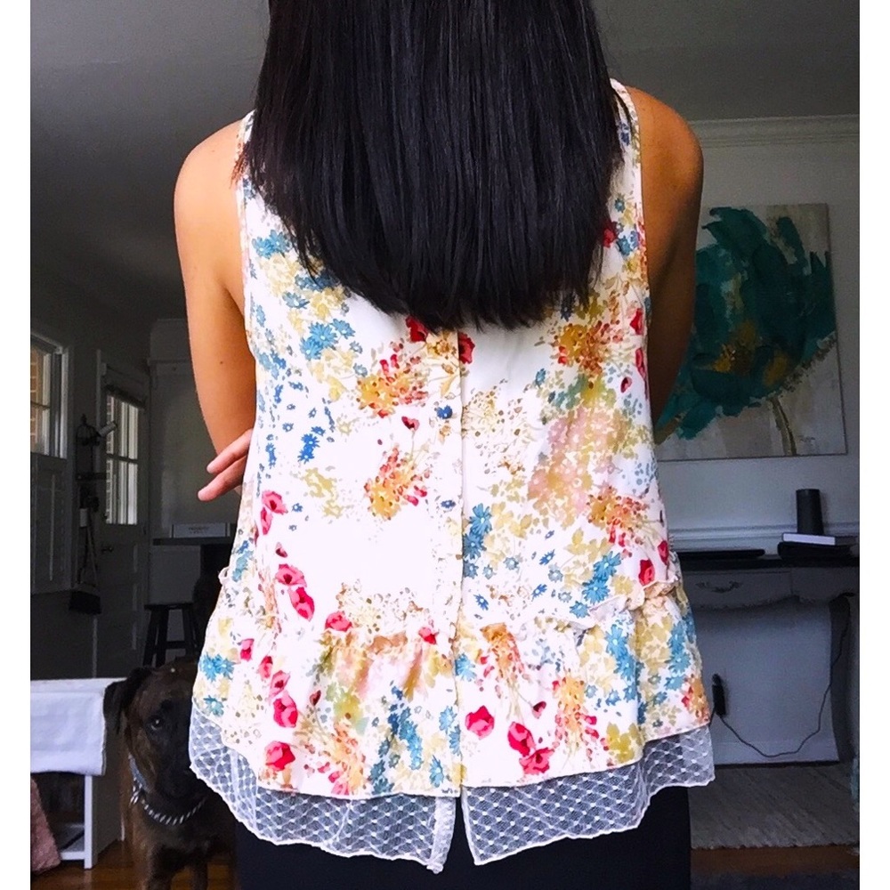 Lauren Conrad Floral Tank Top